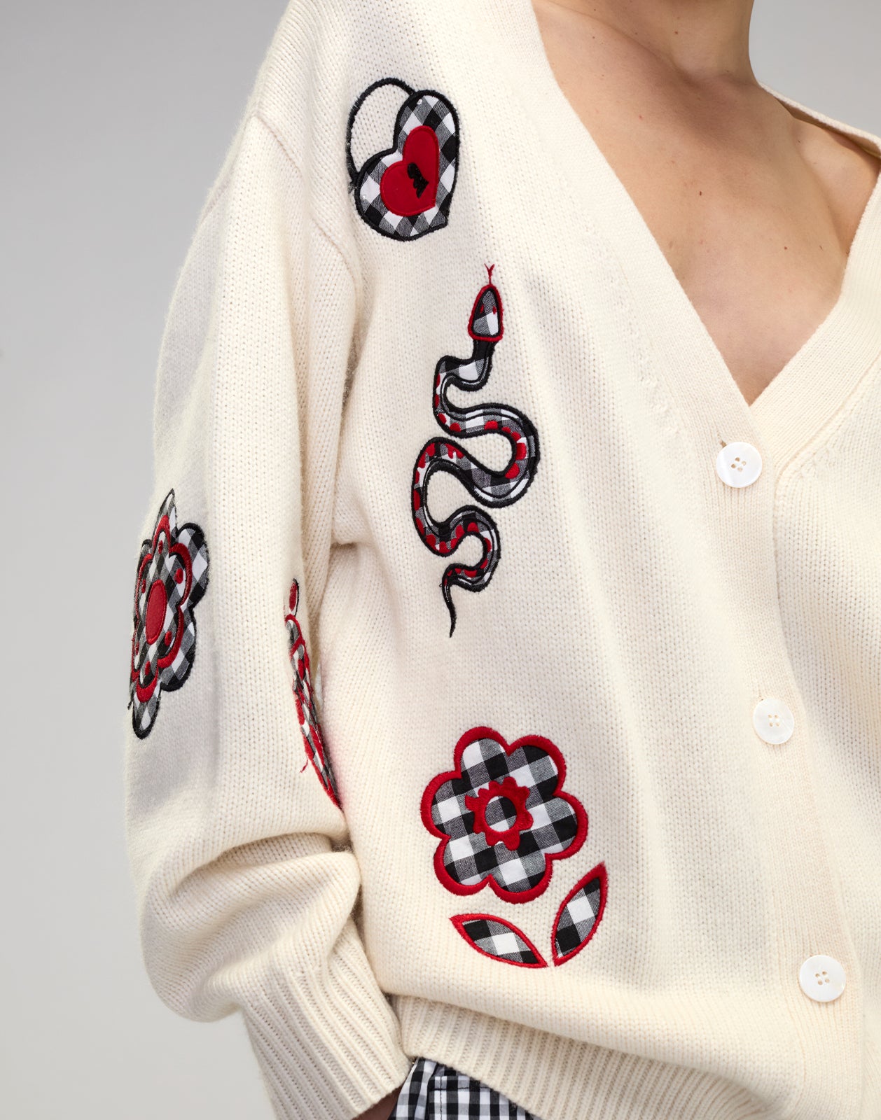 Cynthia Rowley Playful Patchwork Cardigan