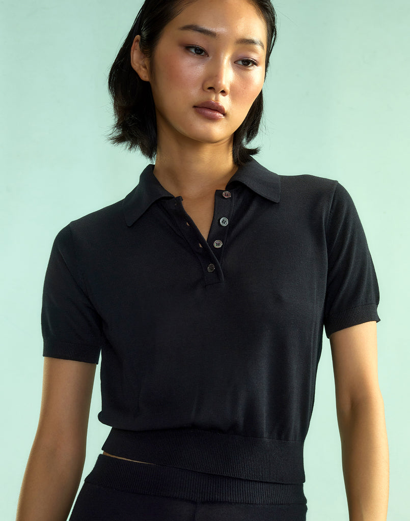 Aspen Knit Polo – Cynthia Rowley