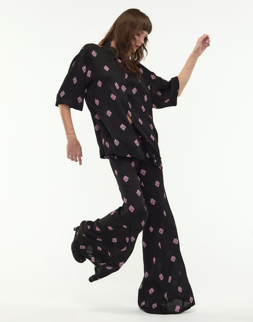 【beaufille】bycolor wide flare pants beaufille】bycolor wide flare pants