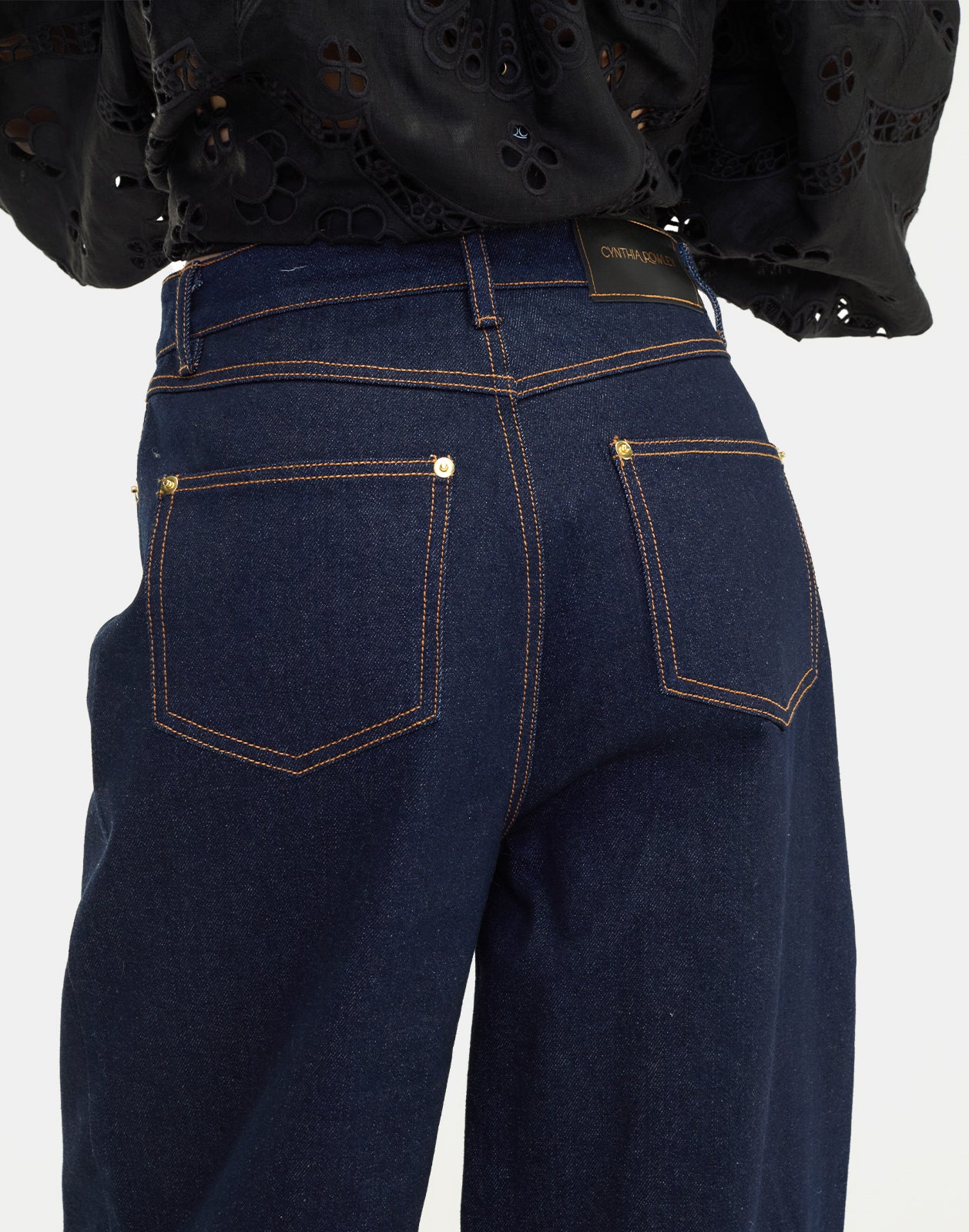 Cynthia Rowley Embroidered Wide-leg Jean
