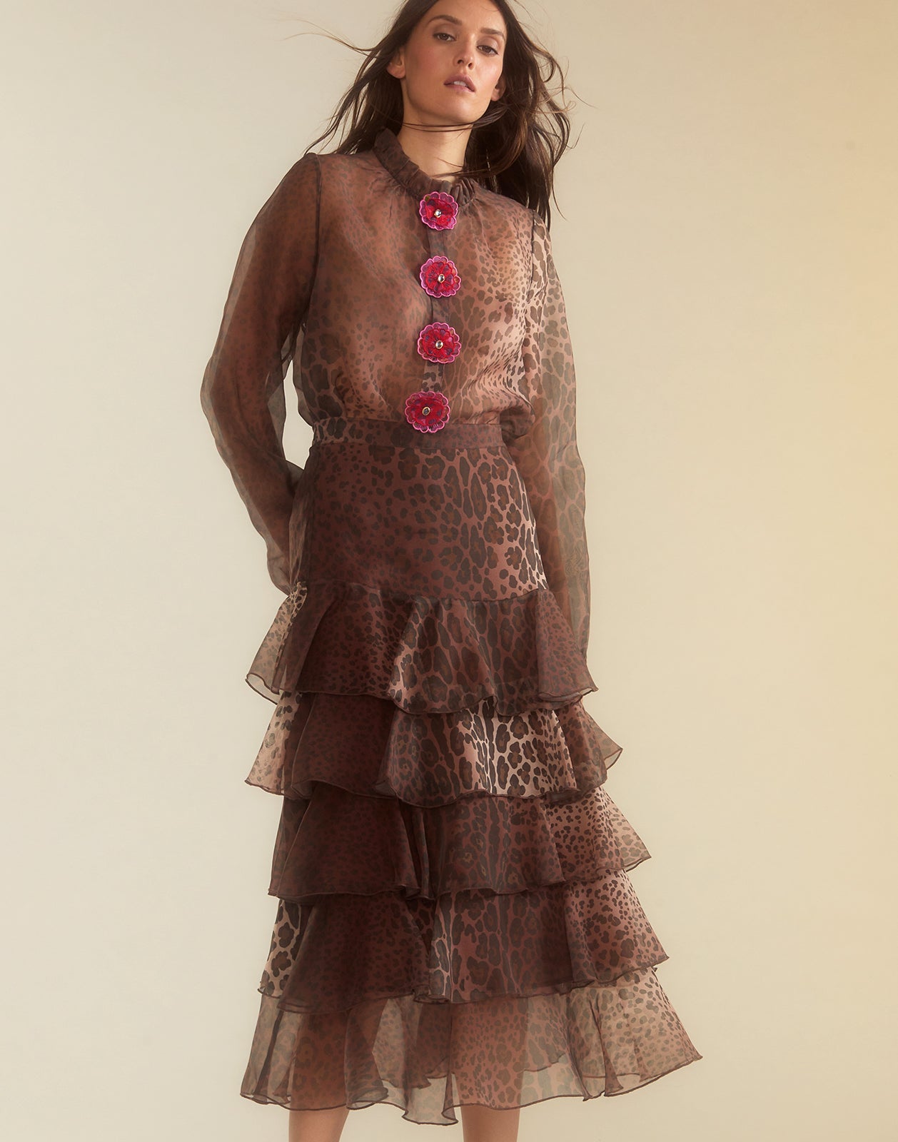 Cynthia Rowley Prim Silk Organza Blouse