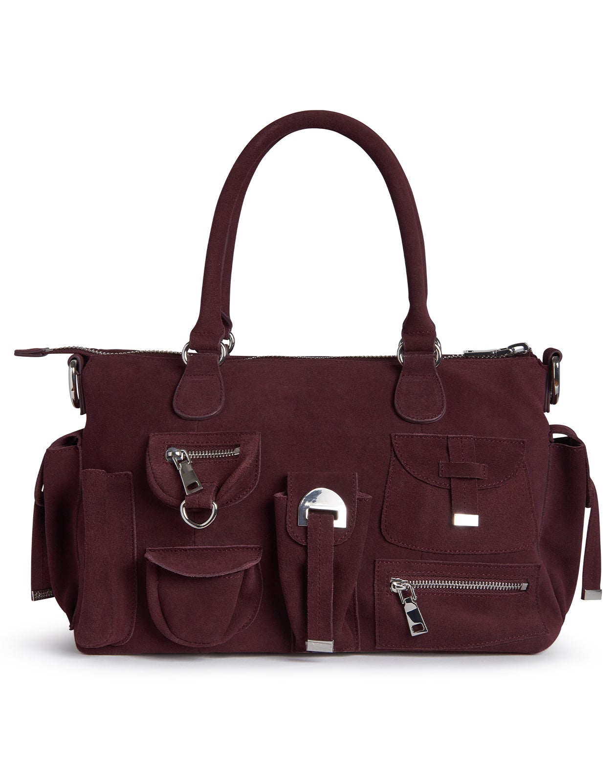 Cynthia Rowley Suede Cargo Pocket Shoulder Bag