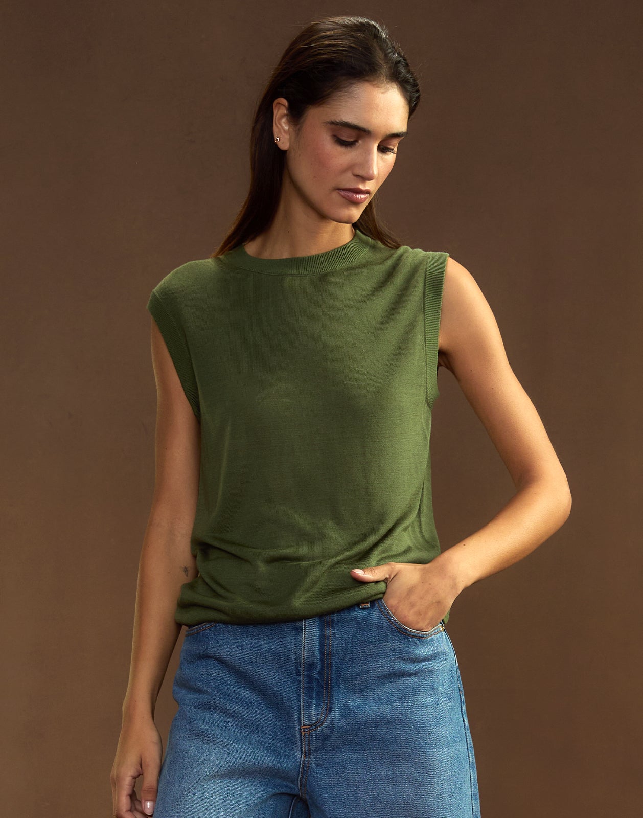 Cynthia Rowley Mica Sleeveless Knit Top