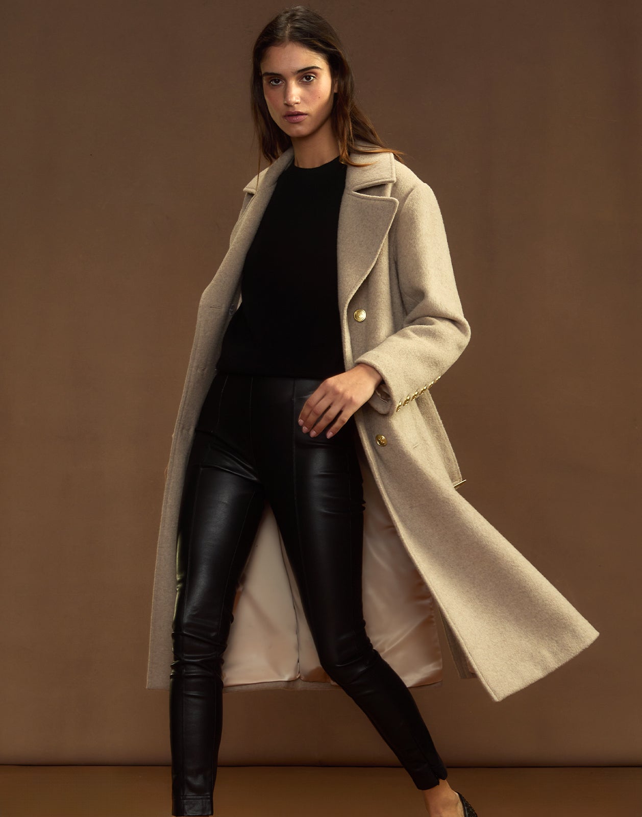 Cynthia Rowley Noa Wool Trench Coat