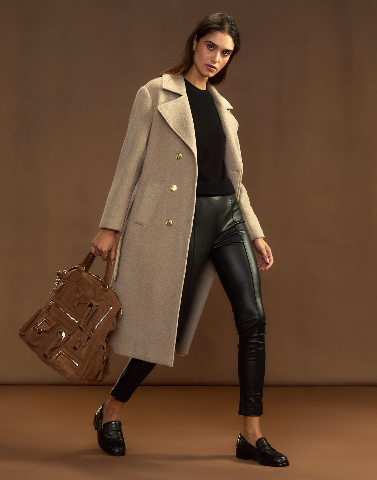 Cynthia Rowley Noa Wool Trench Coat