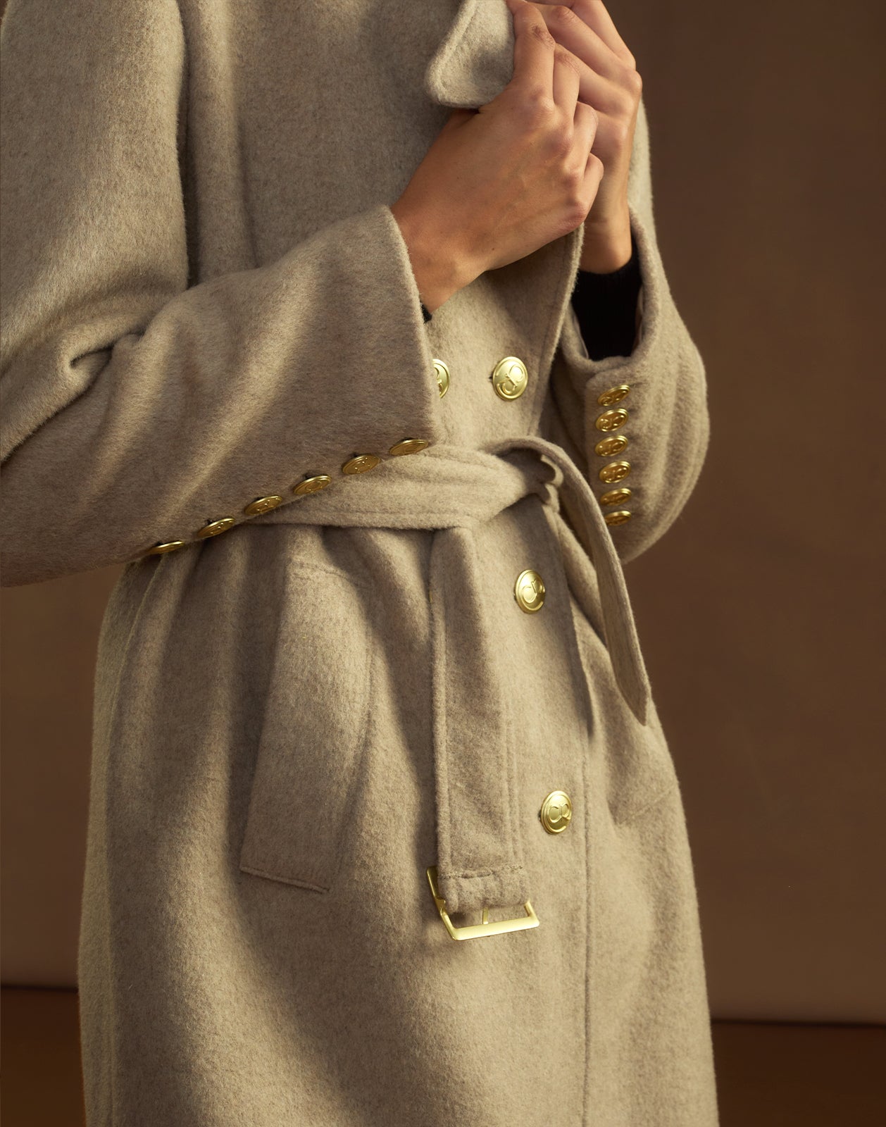 Cynthia Rowley Noa Wool Trench Coat