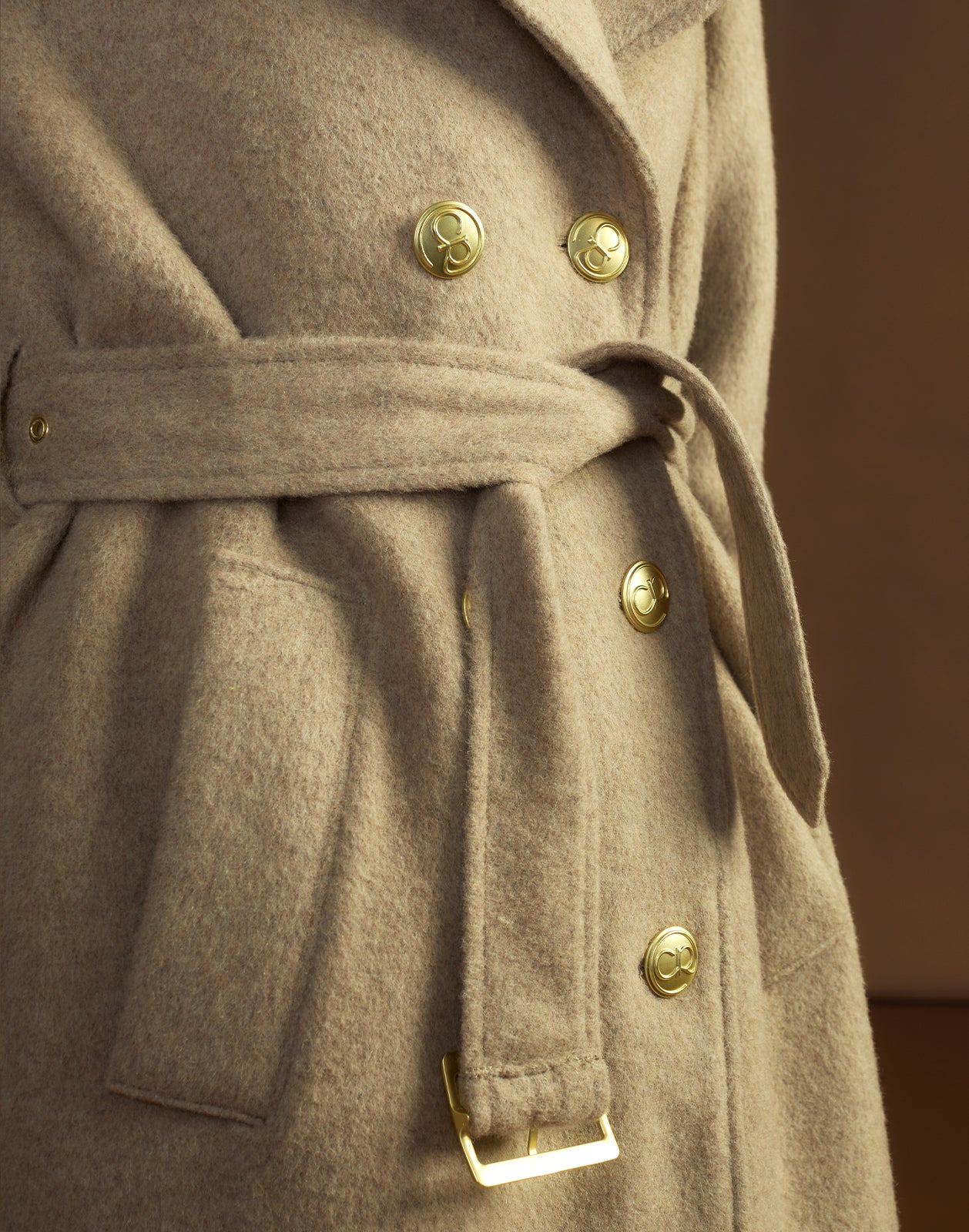 Cynthia Rowley Noa Wool Trench Coat