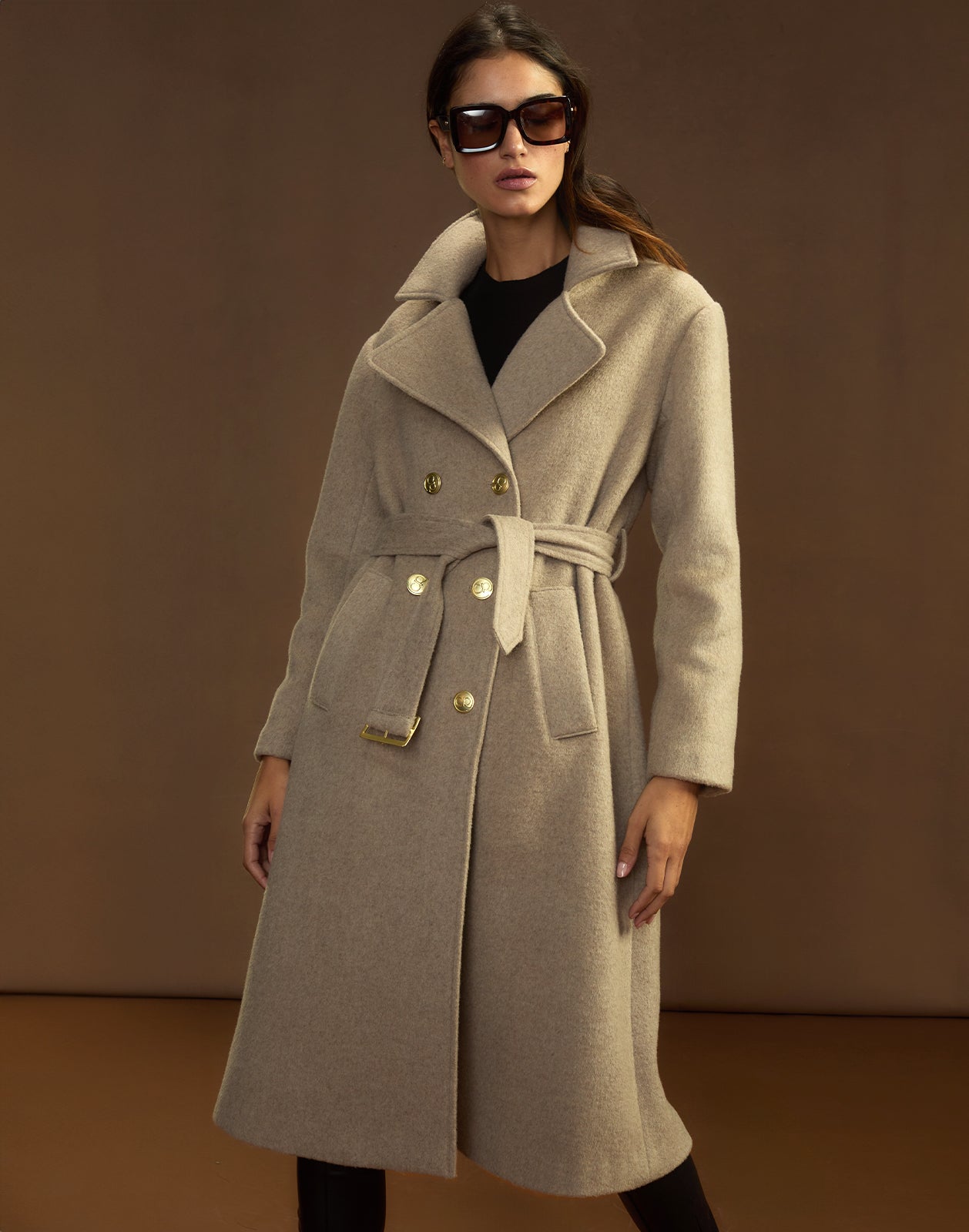 Cynthia Rowley Noa Wool Trench Coat
