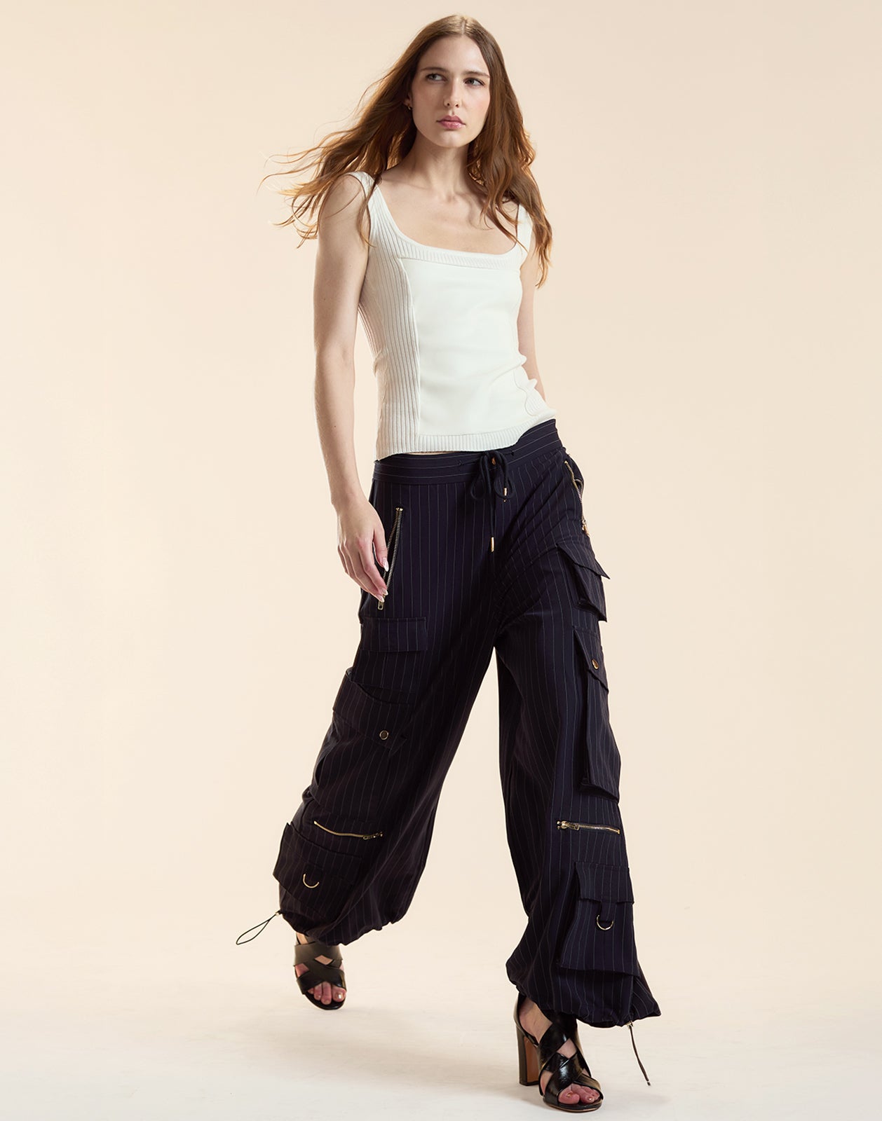 Pinstripe Cargo Pants