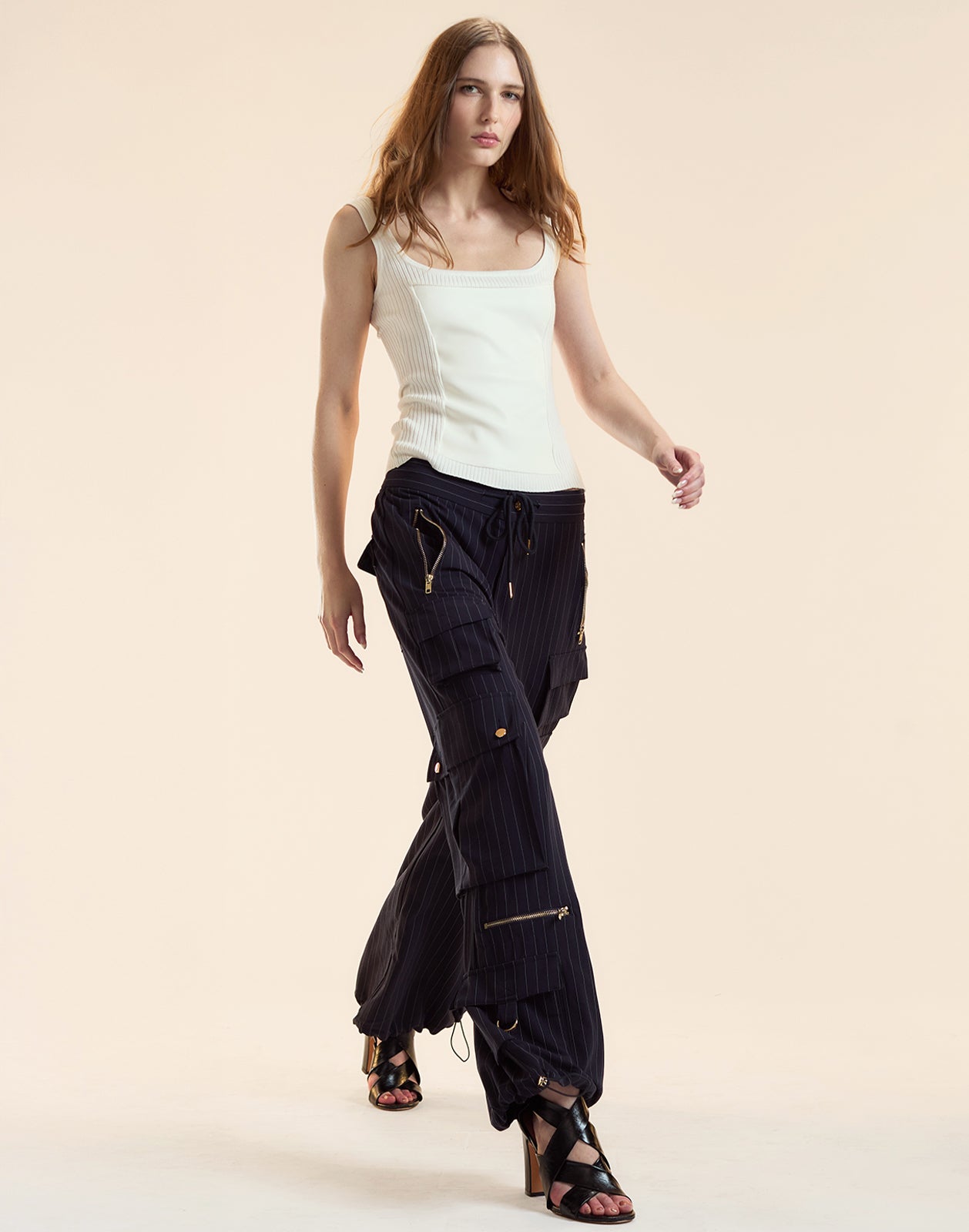 Pinstripe Cargo Pants