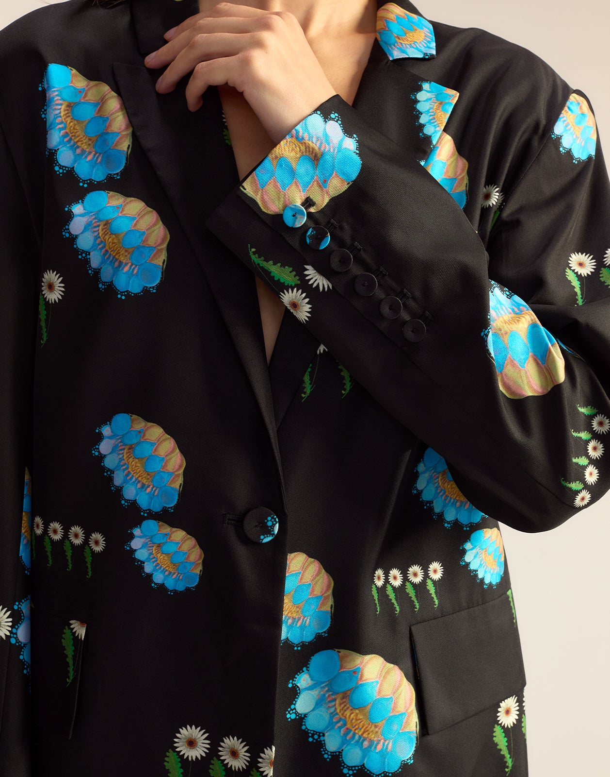 Cynthia Rowley Blake Silk Twill Blazer
