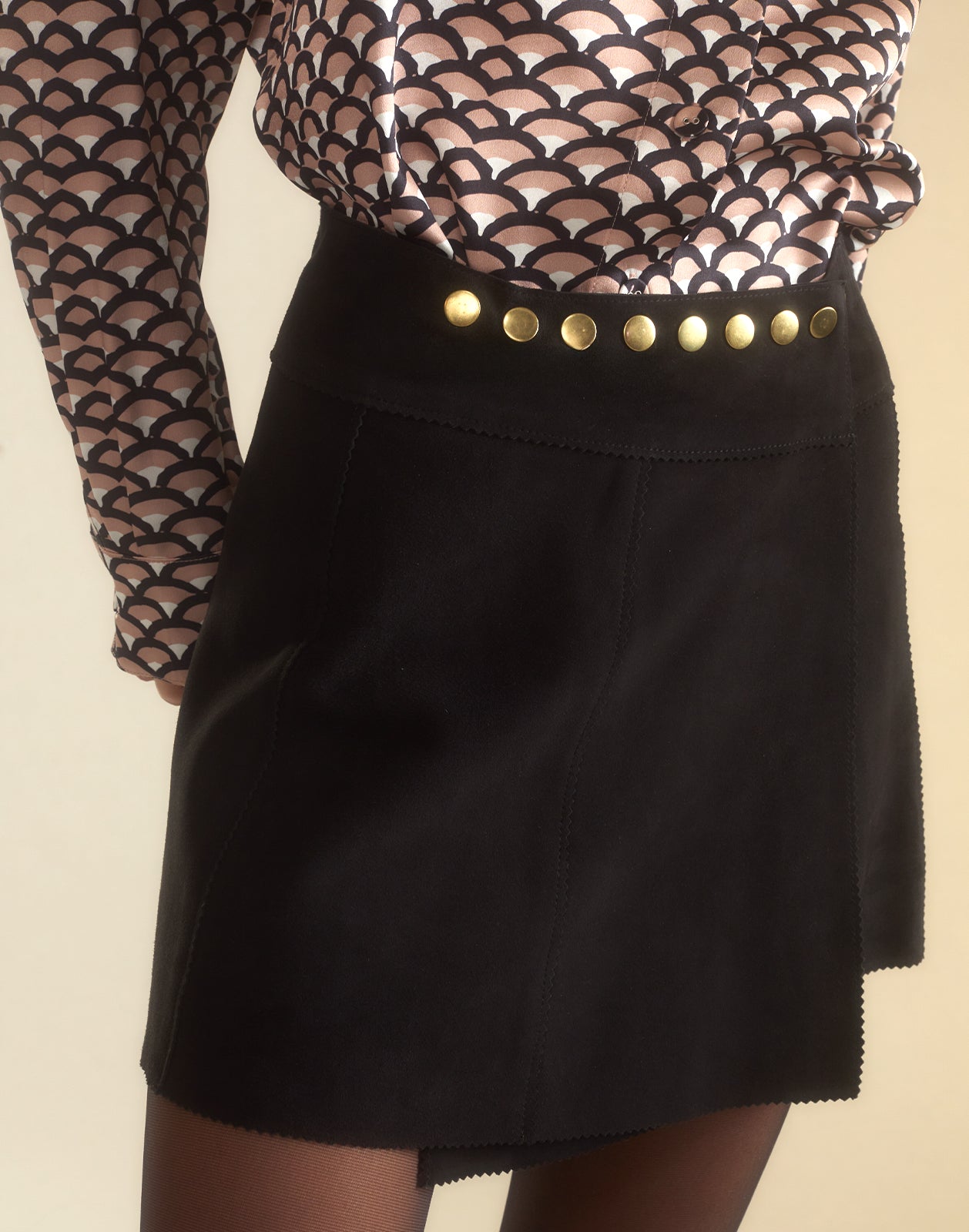 Cynthia Rowley Westward Suede Wrap Skirt