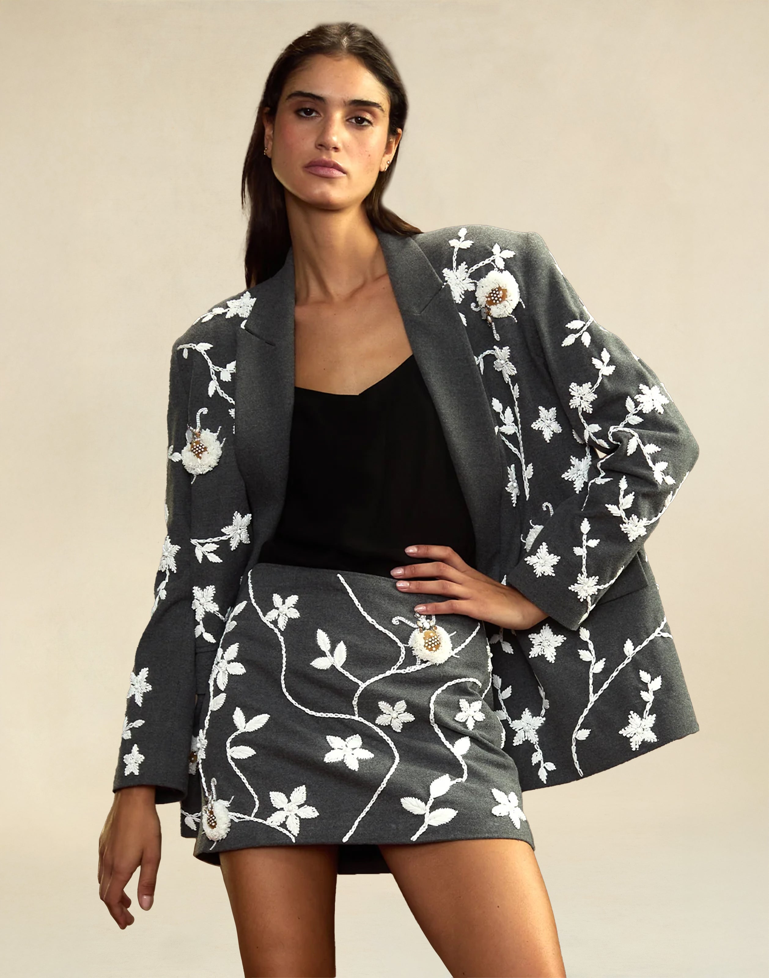 Cynthia Rowley Florencia Embellished Skirt