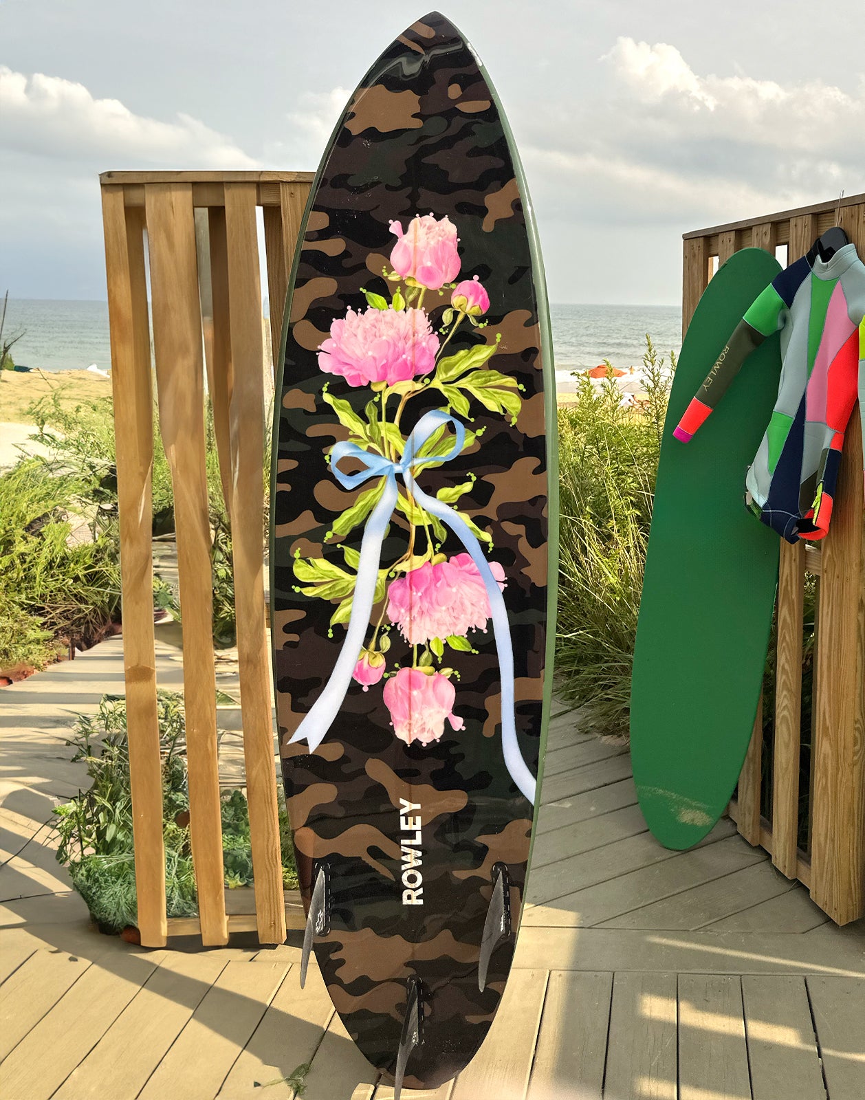 Cynthia Rowley Custom 7' Surfboard - Camouflage