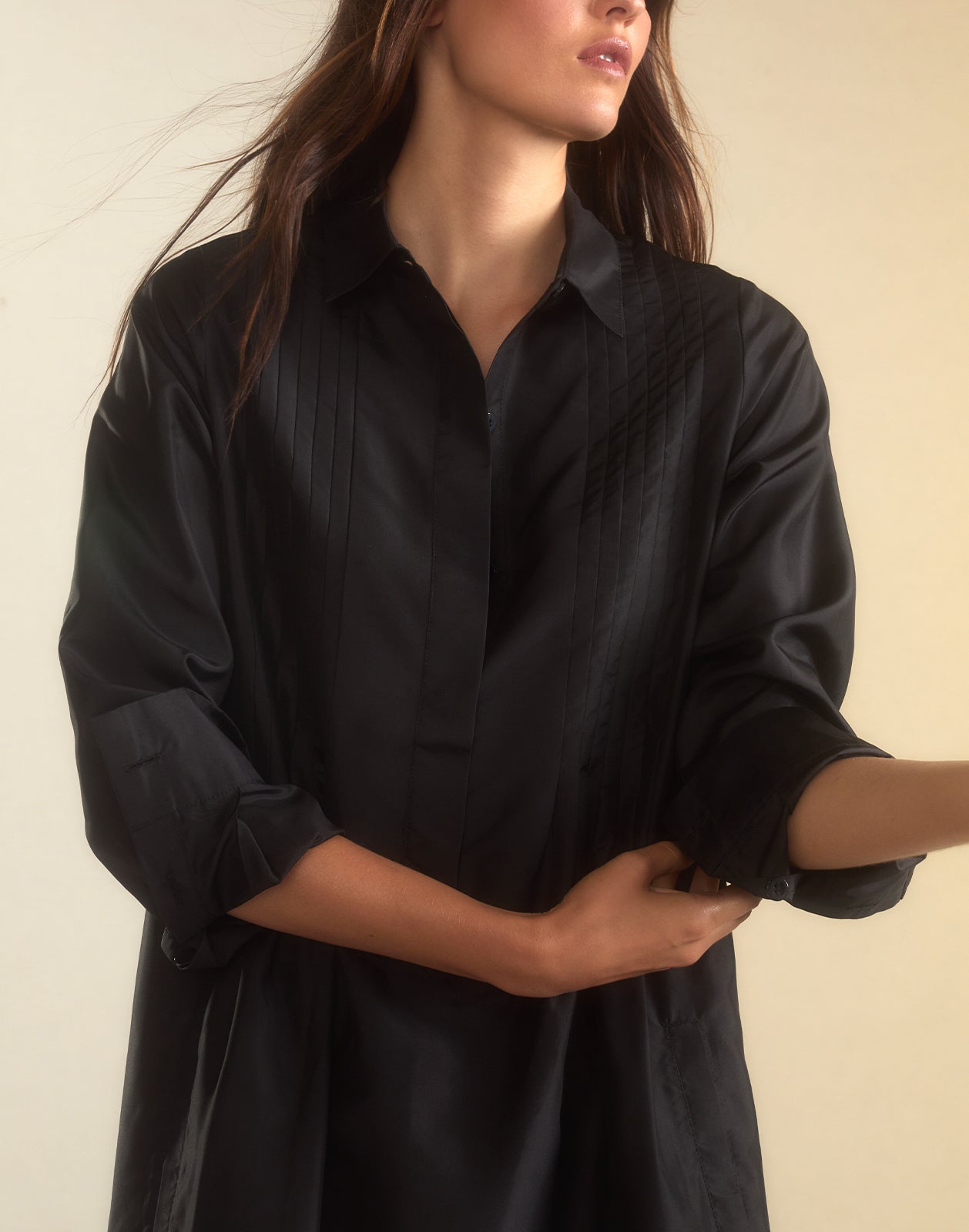 Cynthia Rowley Undercover Silk Taffeta Shirt Dress