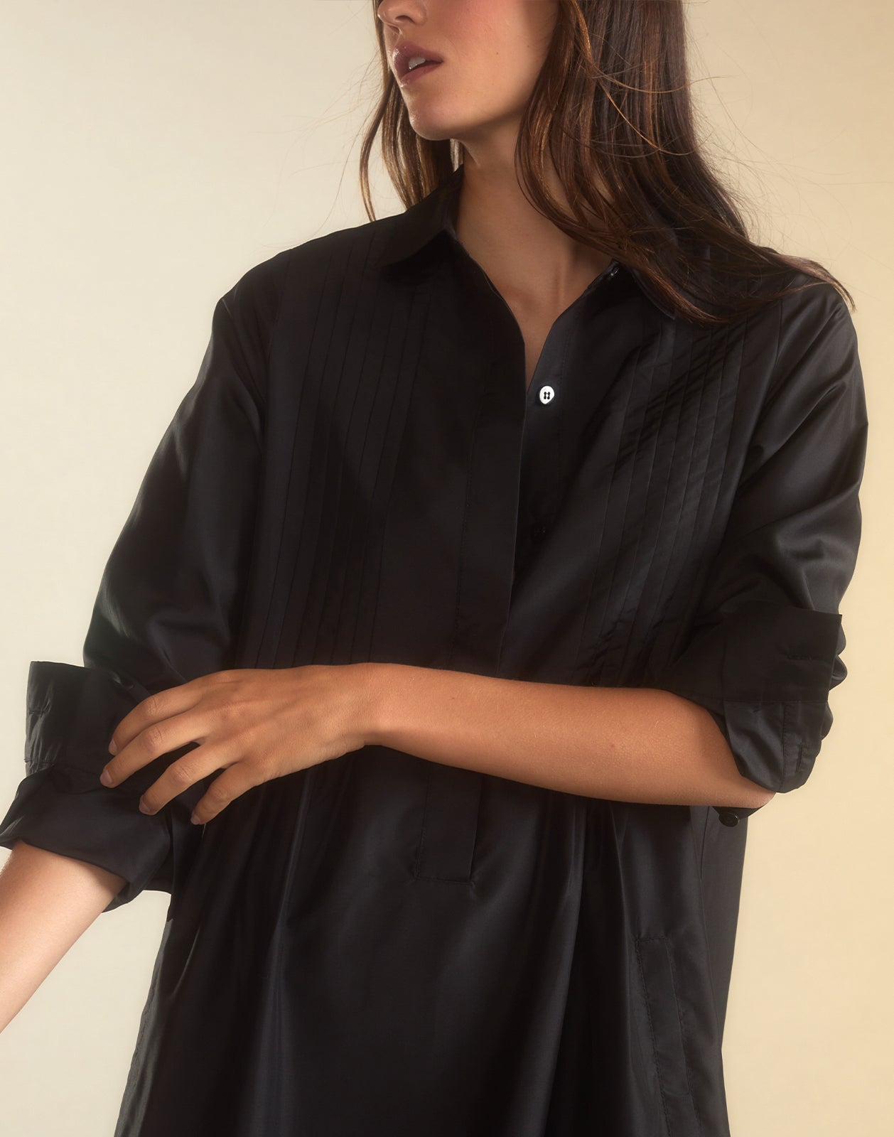 Cynthia Rowley Undercover Silk Taffeta Shirt Dress