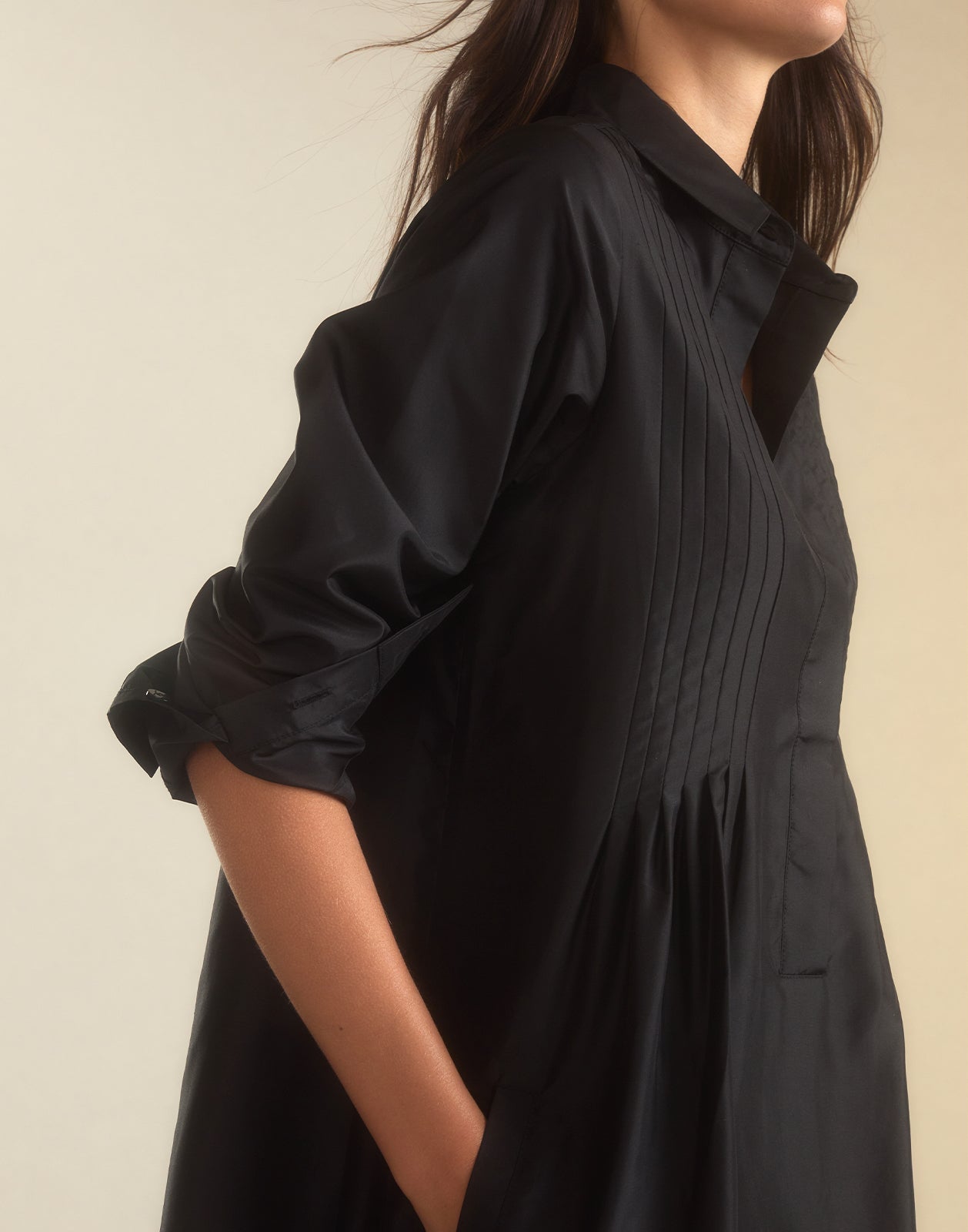 Cynthia Rowley Undercover Silk Taffeta Shirt Dress