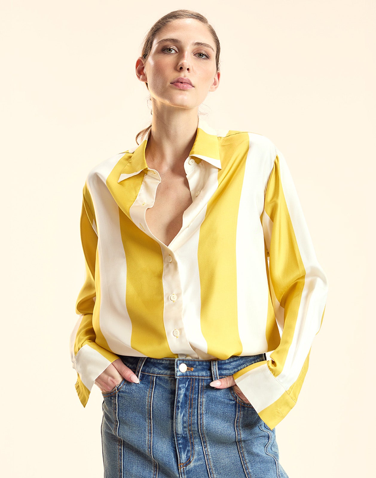 Collectible Stripe Silk Shirt