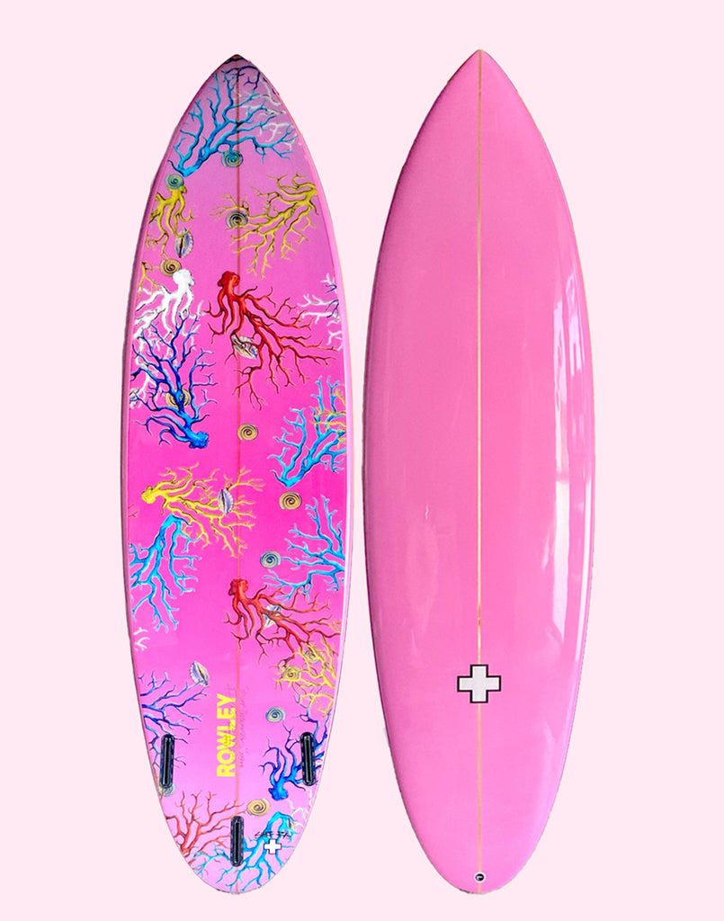Custom 7' Surfboard - Gradient Corals