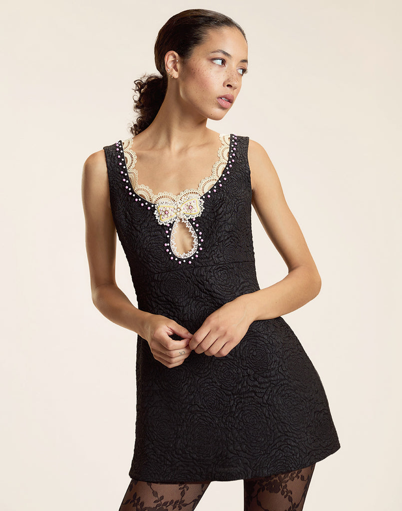 Petit Four Lace Trim Dress