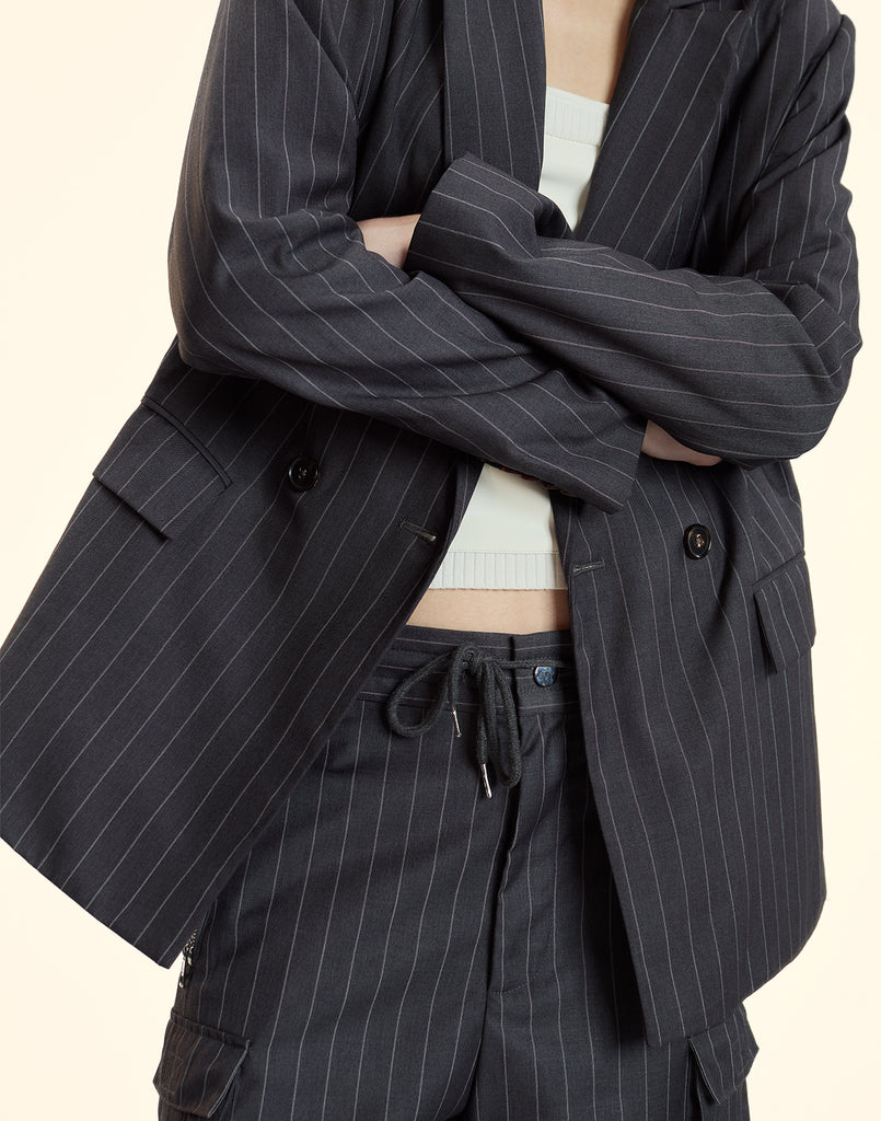 Pinstripe Blazer