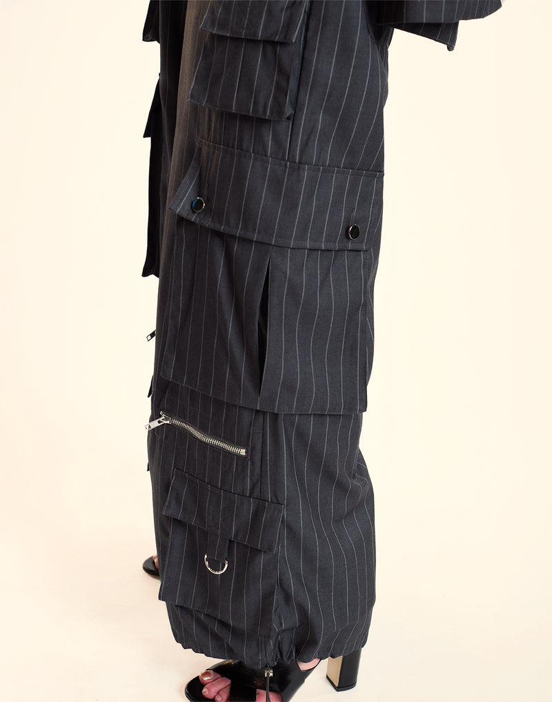 Cynthia Rowley Pinstripe Cargo Pants