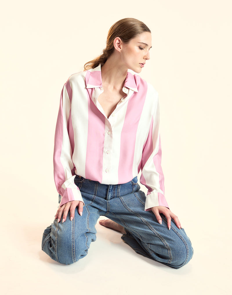 Collectible Stripe Silk Shirt