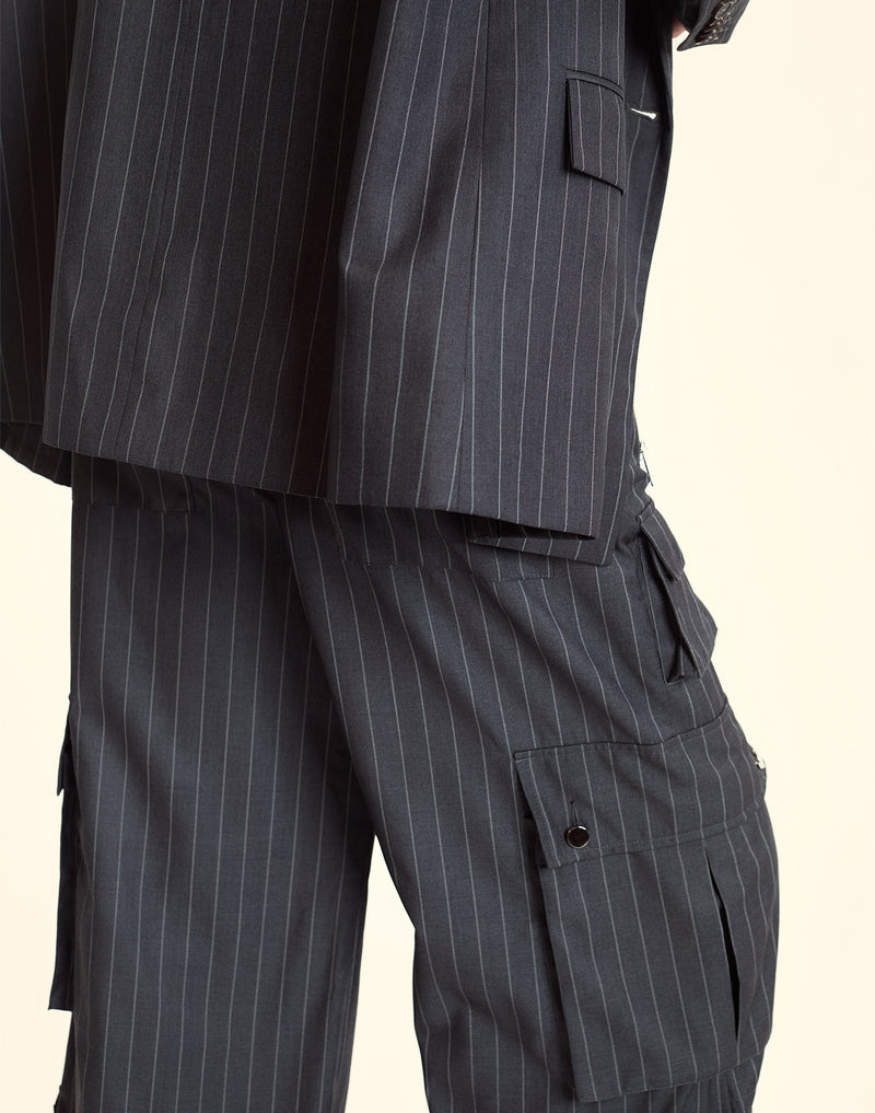 Cynthia Rowley Pinstripe Cargo Pants