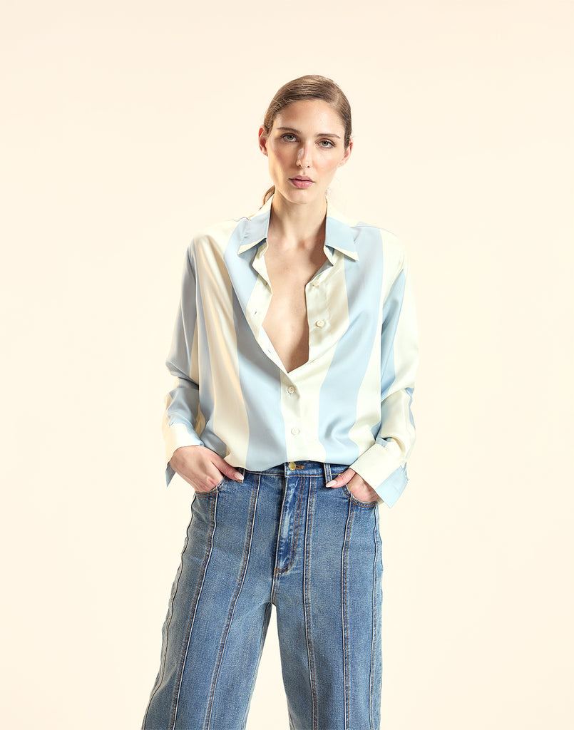 Collectible Stripe Silk Shirt