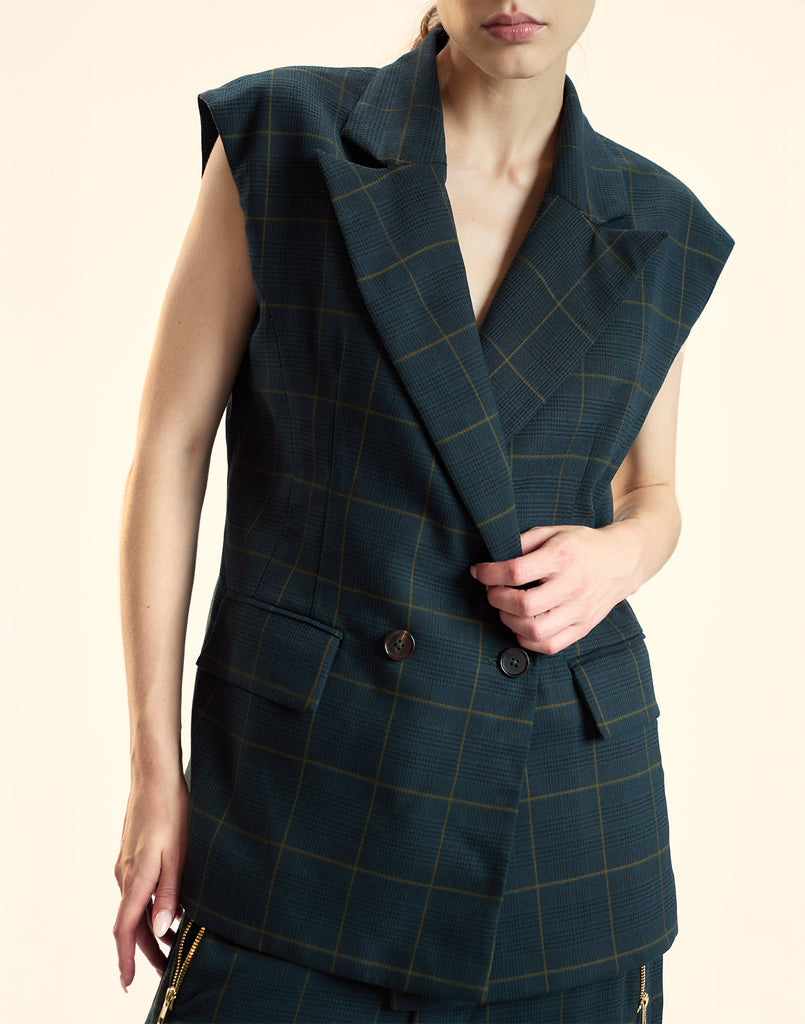 Plaid Vest