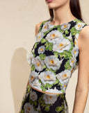 Cynthia Rowley Cornelia Flower Appliques Top