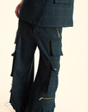 Cynthia Rowley Plaid Cargo Pants