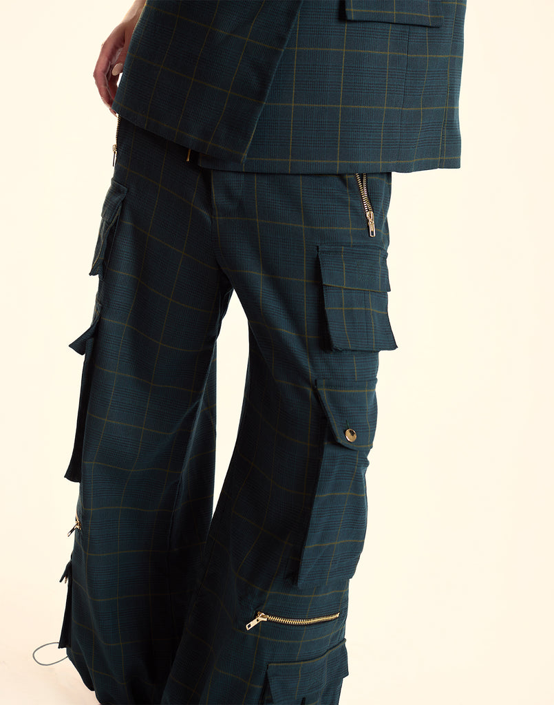 Plaid Cargo Pants