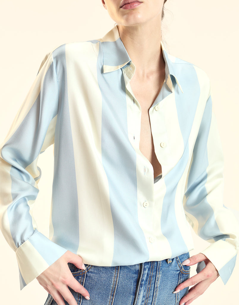 Collectible Stripe Silk Shirt