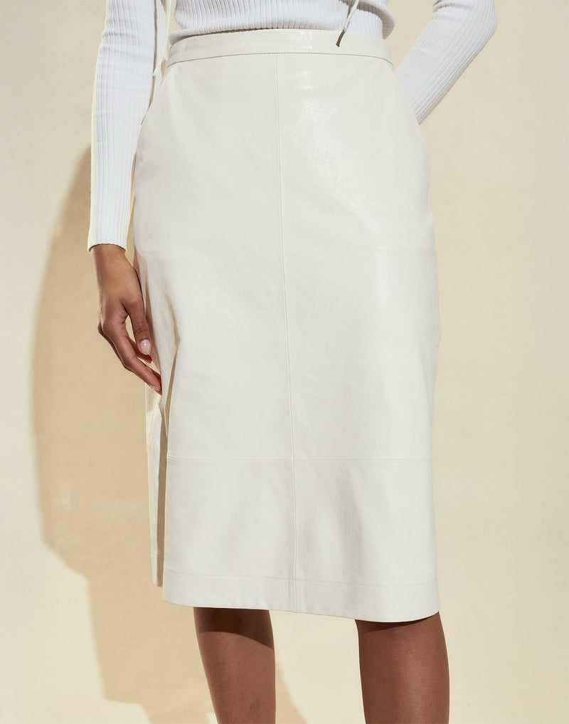 Cynthia Rowley The London Leather Midi Skirt
