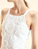 Cynthia Rowley Pop Floral Applique Mini Dress