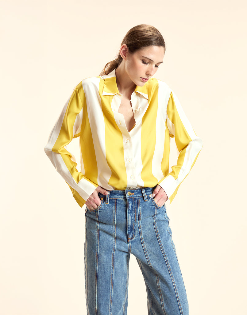 Collectible Stripe Silk Shirt