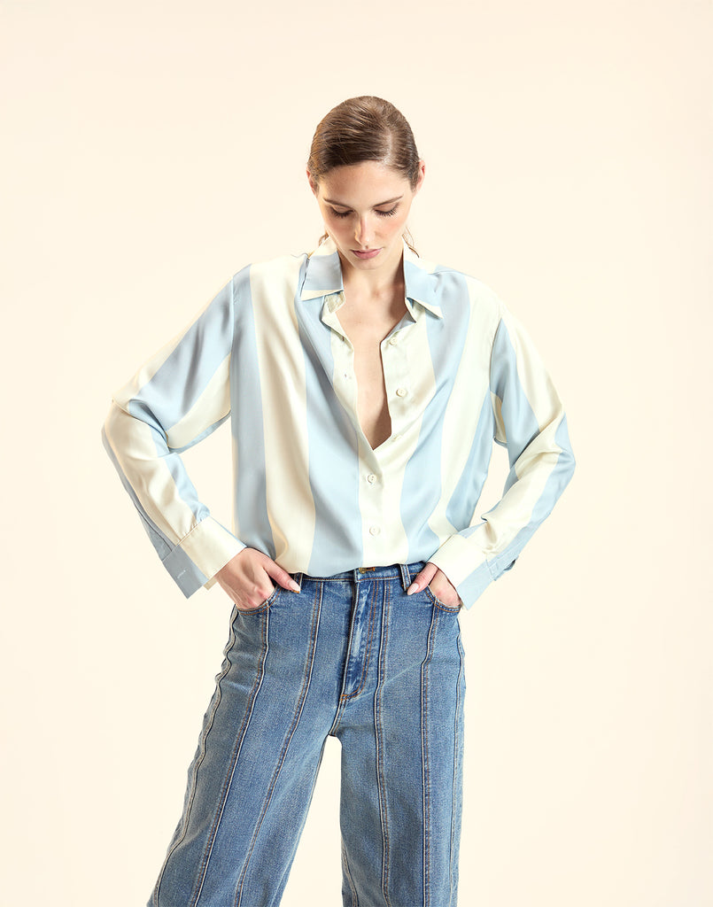 Collectible Stripe Silk Shirt