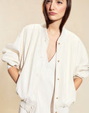Cynthia Rowley Downtown Leather Bomber Jacket
