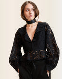 Black lace blouse