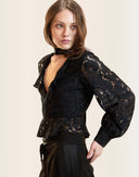 Black lace blouse