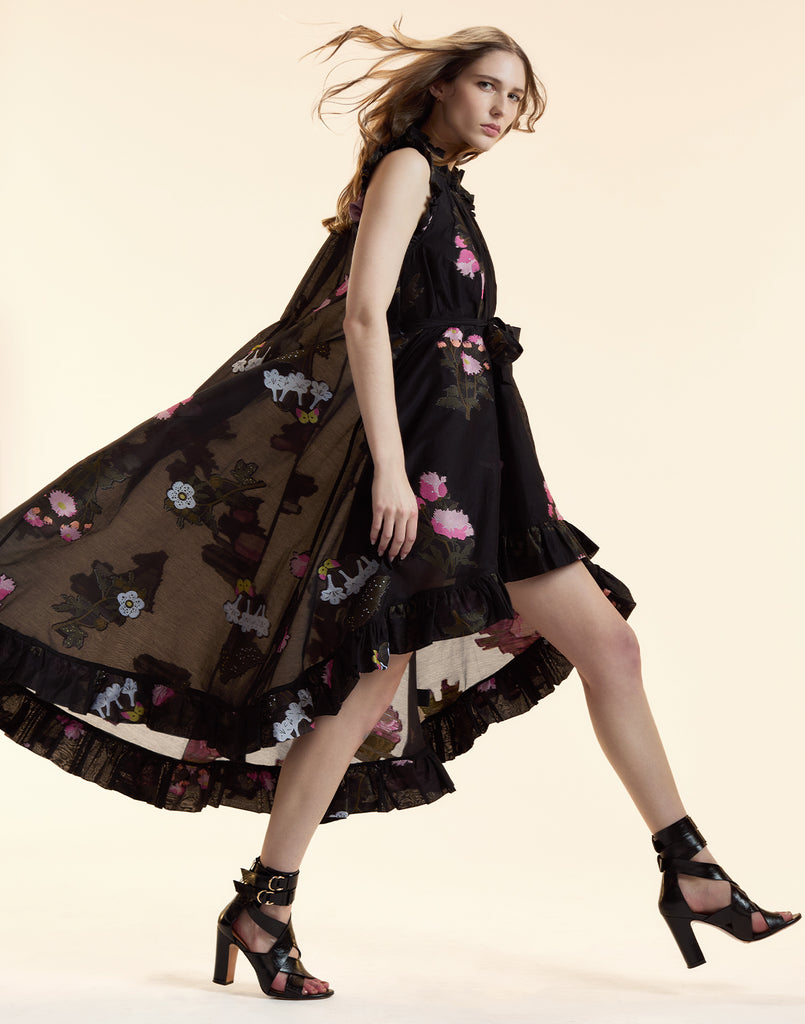 Fil Coupe High Low Dress