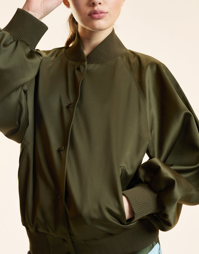 Satin Bomber Jacket