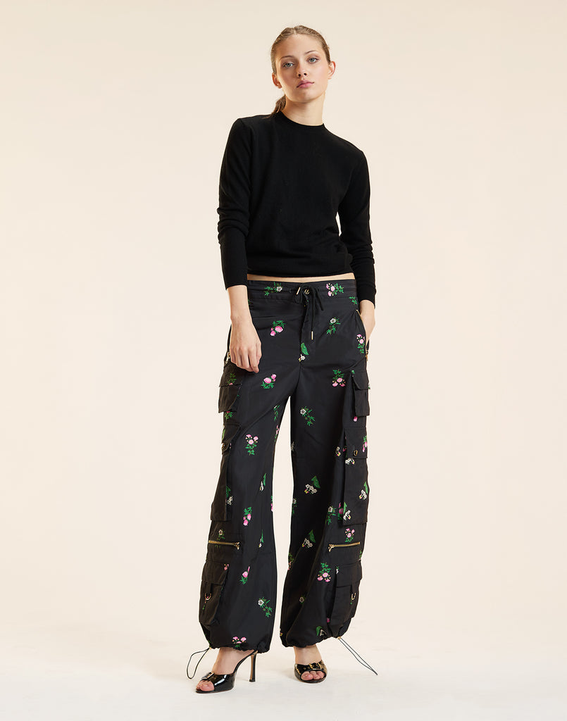 Bouquet Printed Cargo Pants