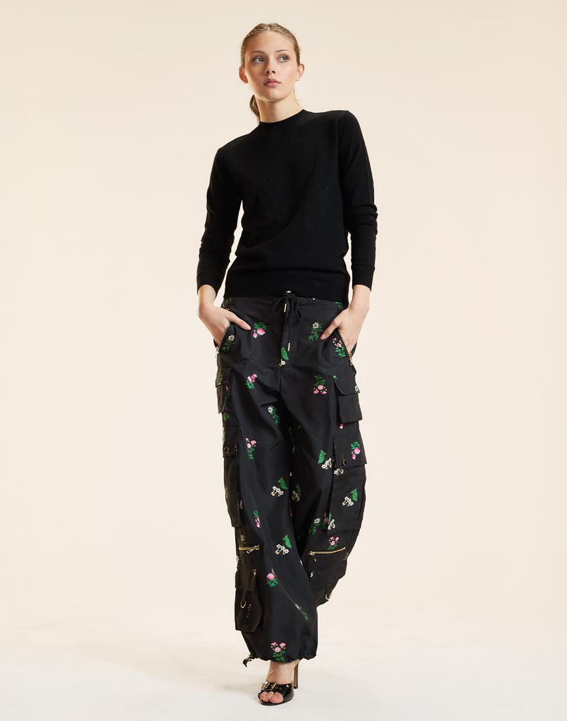 Bouquet Printed Cargo Pants