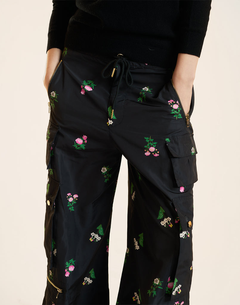 Bouquet Printed Cargo Pants