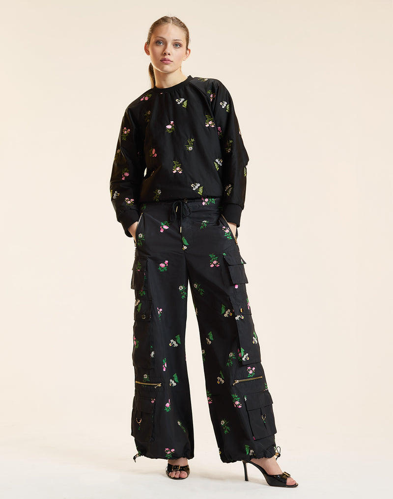 Bouquet Printed Cargo Pants
