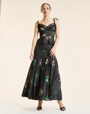 PRINTED LUREX SKIRT in Blackl