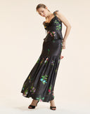 PRINTED LUREX SKIRT in Black