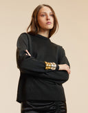 Metallic Knit Crewneck